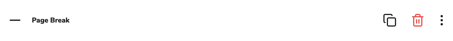 Forms Page Break Block